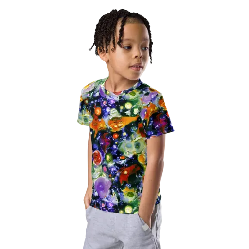 Molten Bloom on a Kids Crew Neck T-Shirt