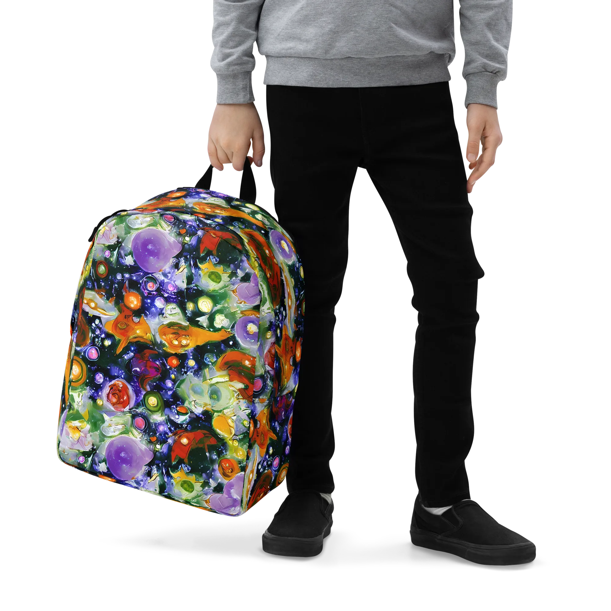 Molten Bloom on Minimalist Backpack — Zoomed-in