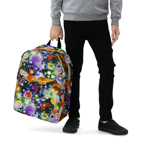 Molten Bloom on a Minimalist Backpack