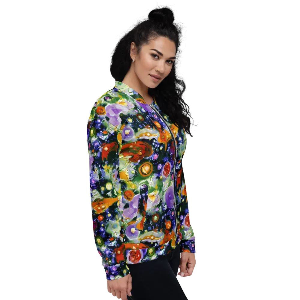 Molten Bloom on Bomber Jacket — Right