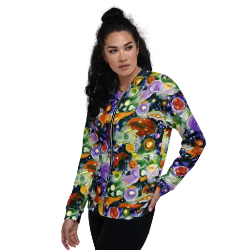 Molten Bloom on a Bomber Jacket