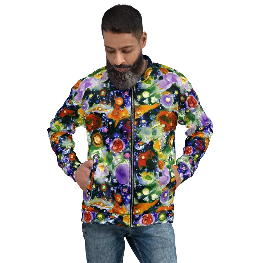 Molten Bloom on Bomber Jacket — Front