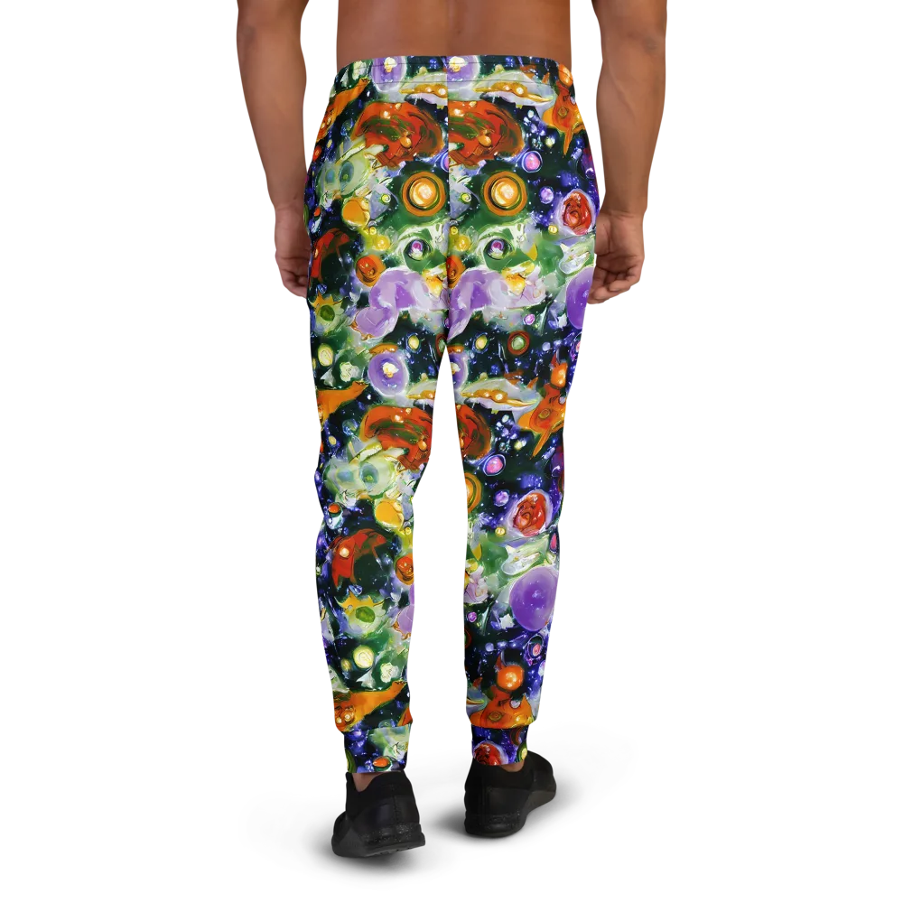 Molten Bloom on Men's Joggers — Back