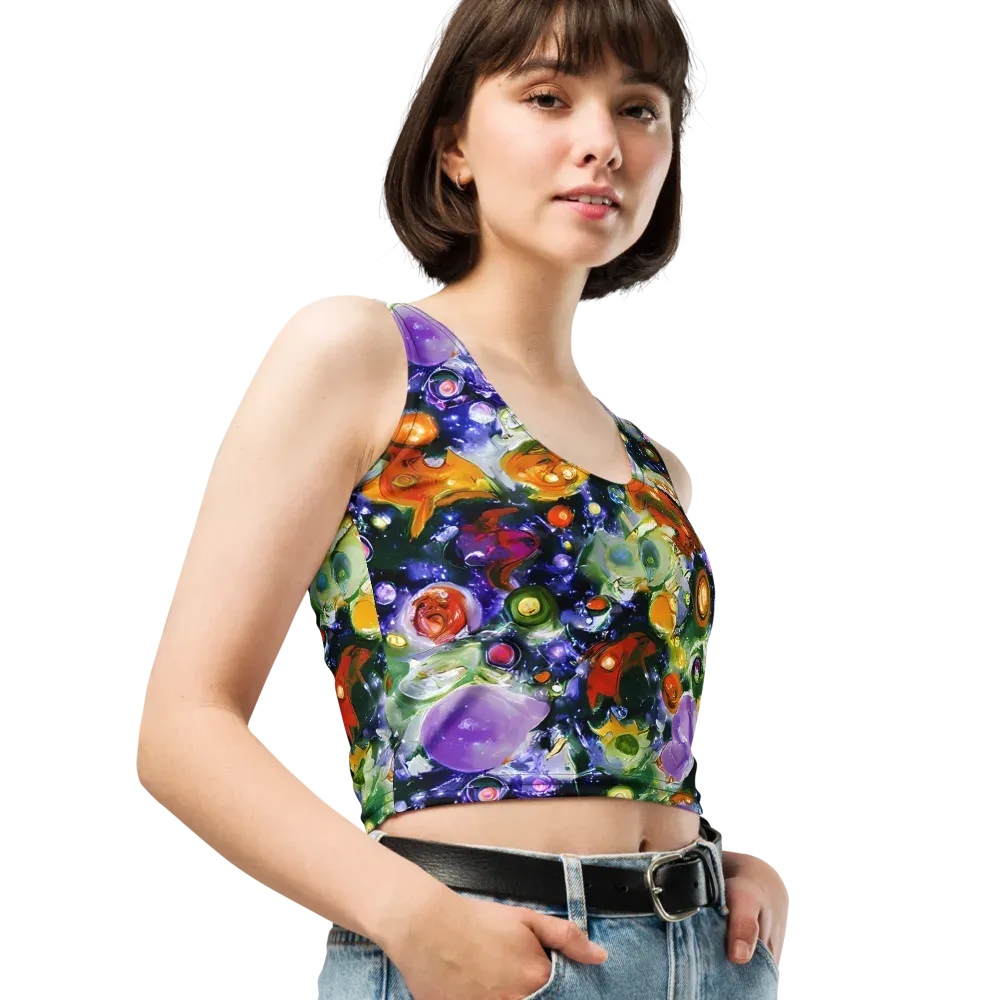 Molten Bloom on Crop Top — Right Front