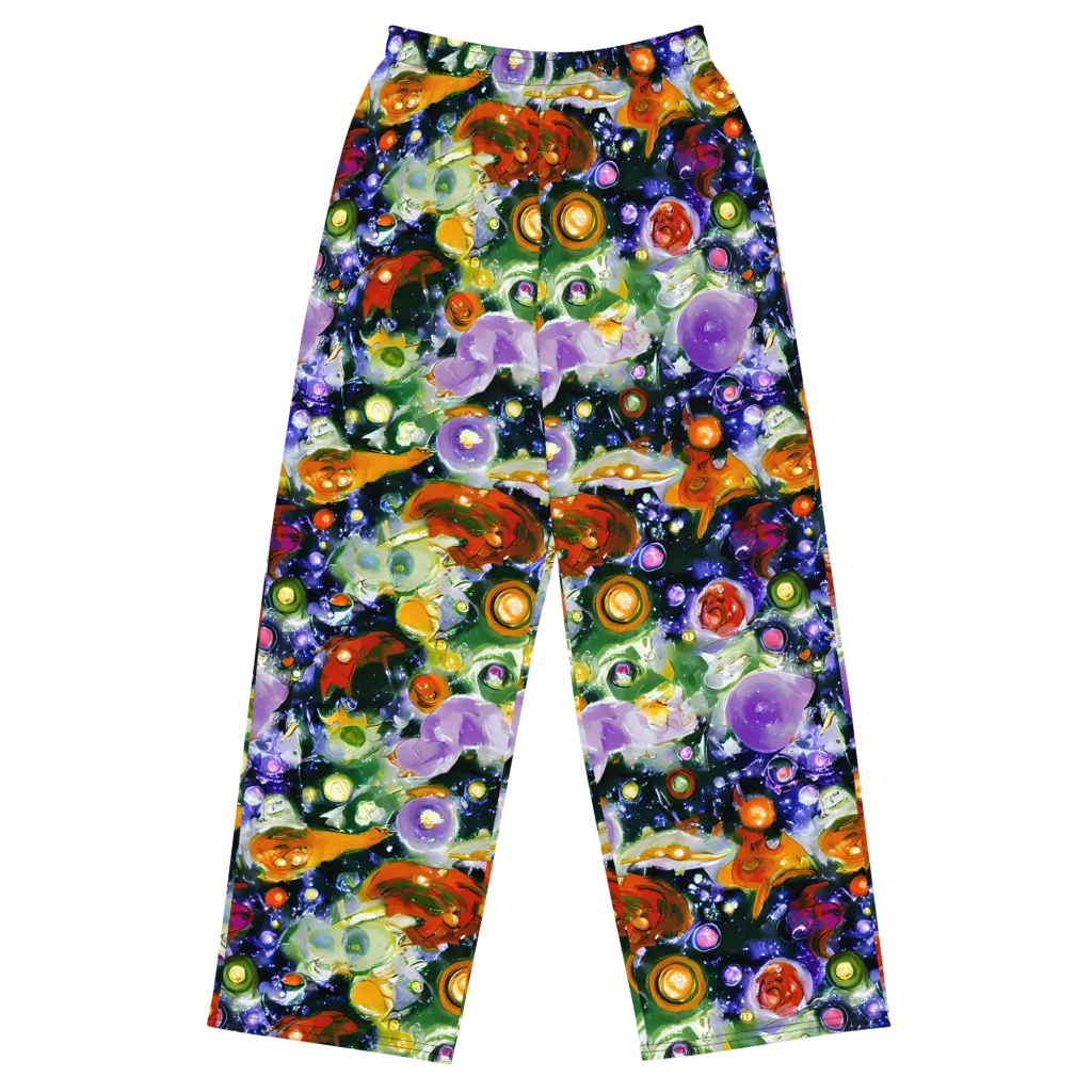 Molten Bloom on Wide-Leg Pants — Front