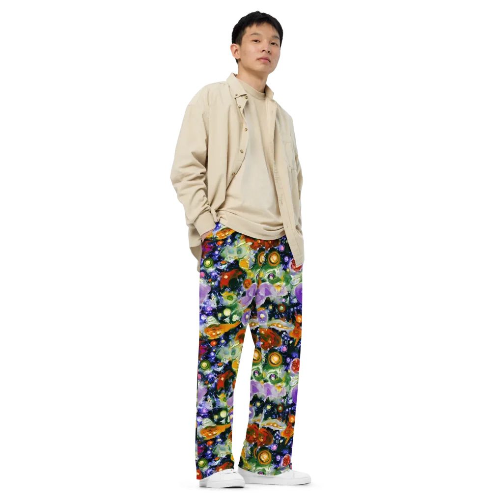 Molten Bloom on Wide-Leg Pants — Right Front