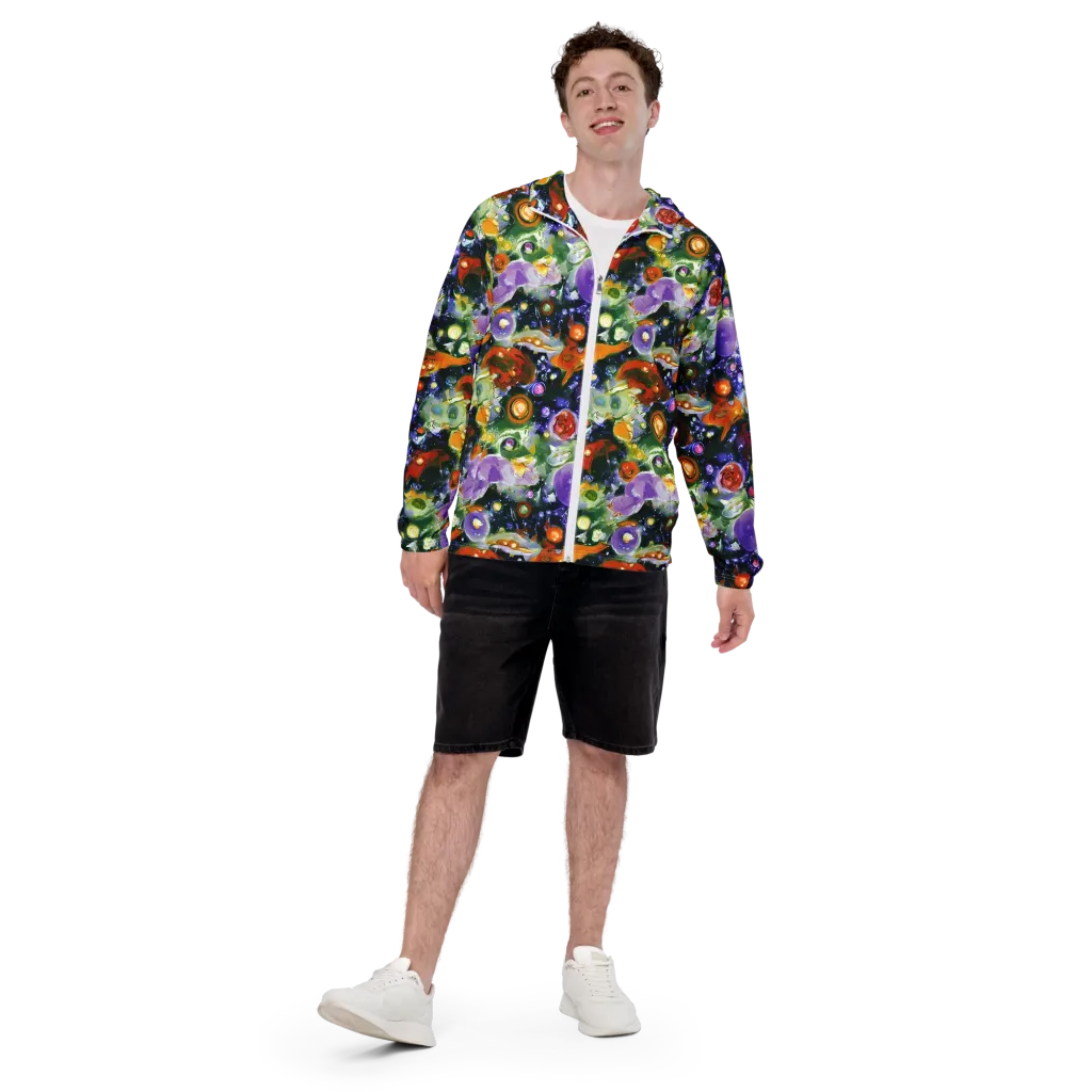 Molten Bloom on Men's Windbreaker — Front