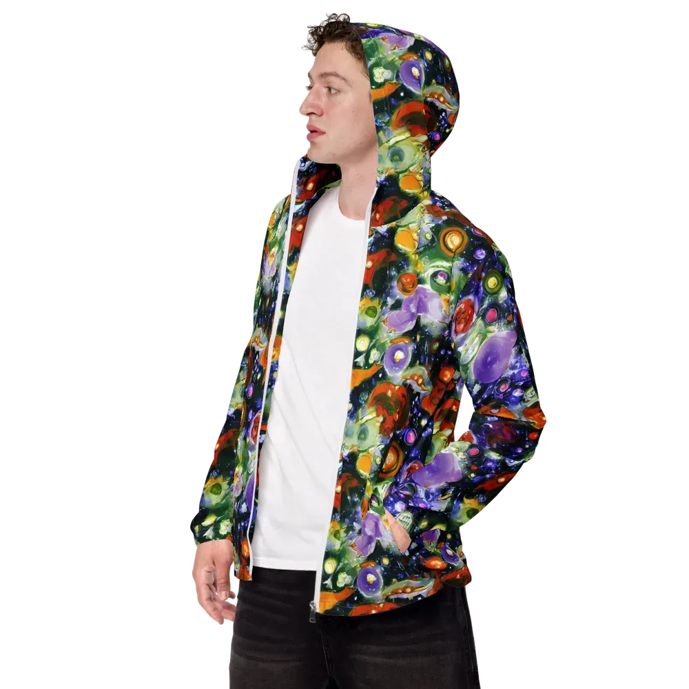 Molten Bloom on Men's Windbreaker — Left Front