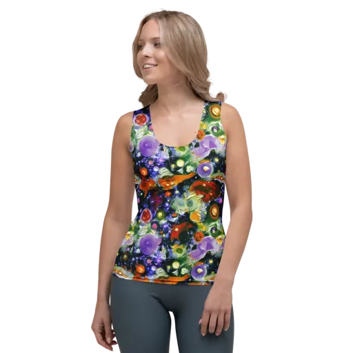 Molten Bloom on a Women's Tank Top