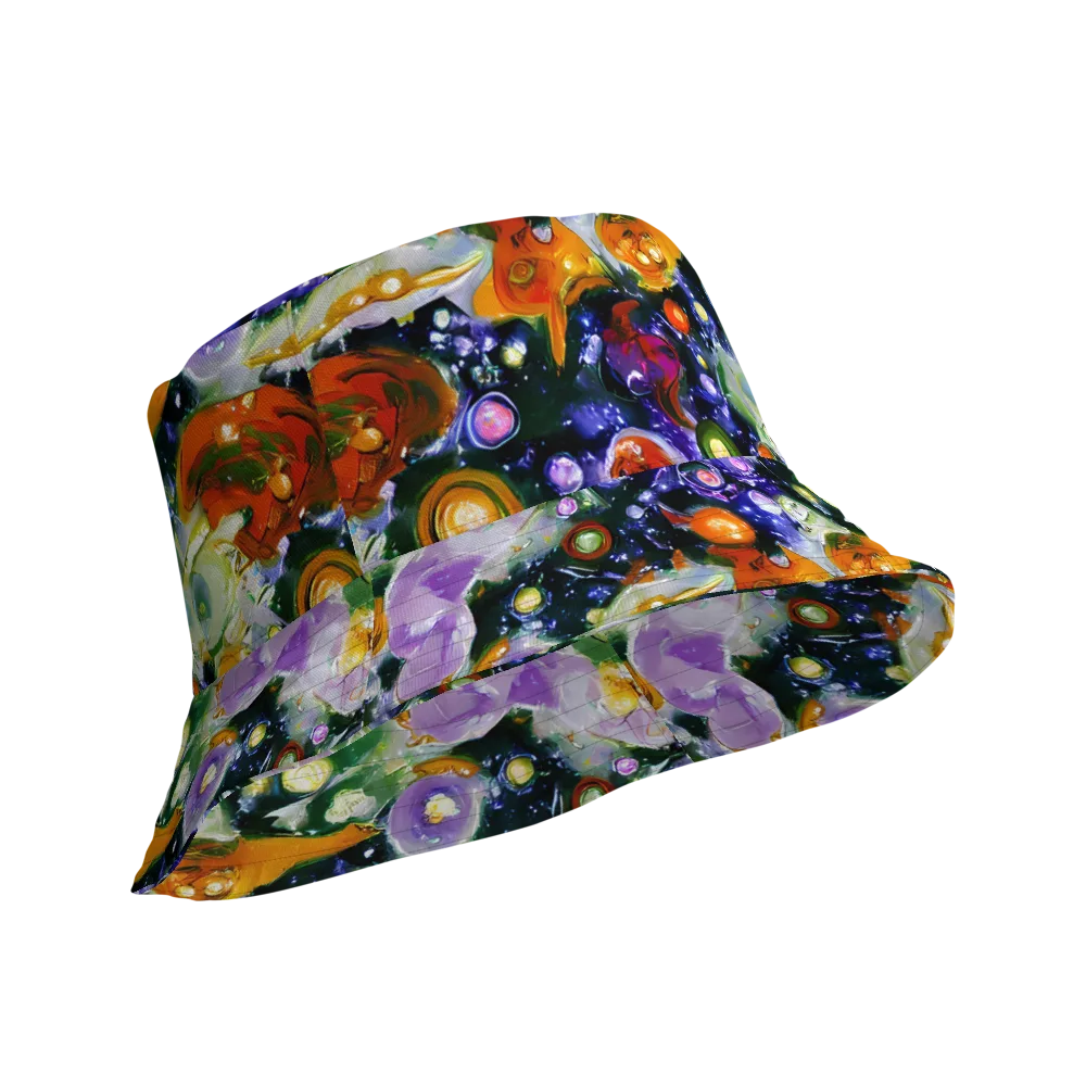 Molten Bloom on Reversible Bucket Hat — Product details Outside