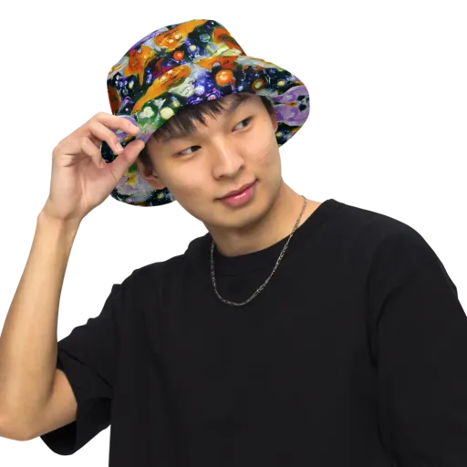Molten Bloom on a Reversible Bucket Hat