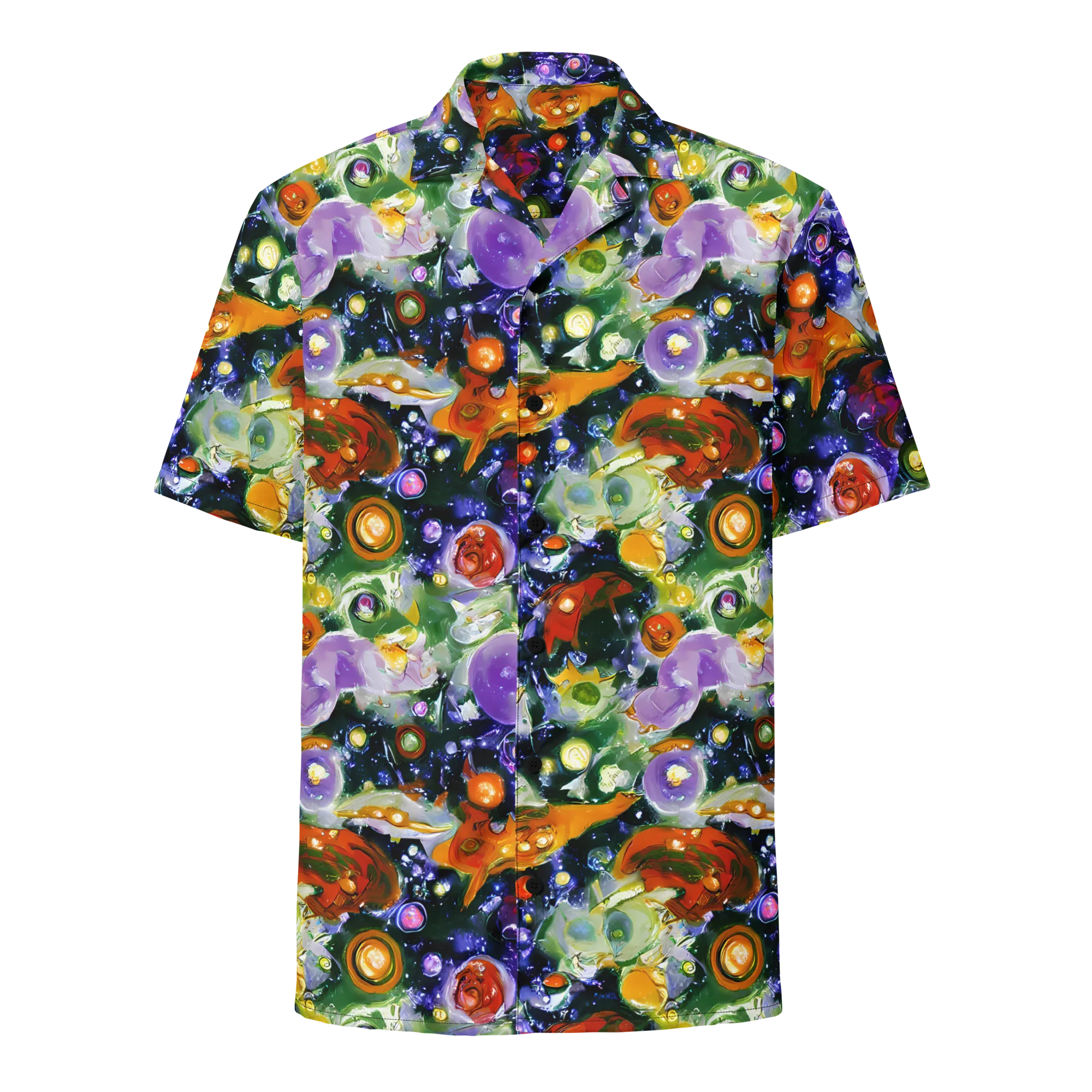 Molten Bloom on Button Shirt — Front