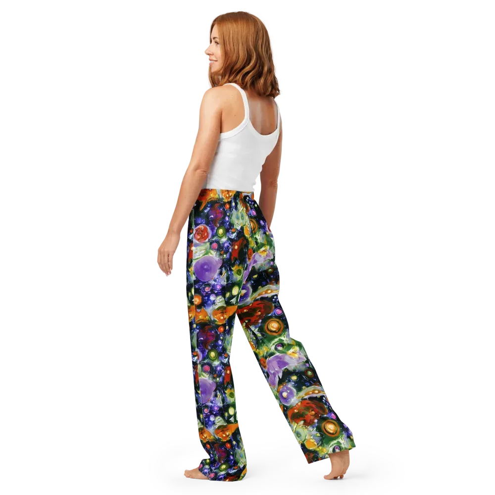 Molten Bloom on Women's Pajama Pants — Back