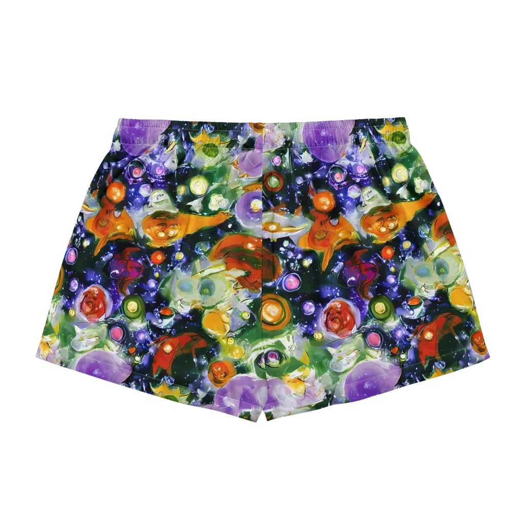 Molten Bloom on Women's Pajama Shorts — Back
