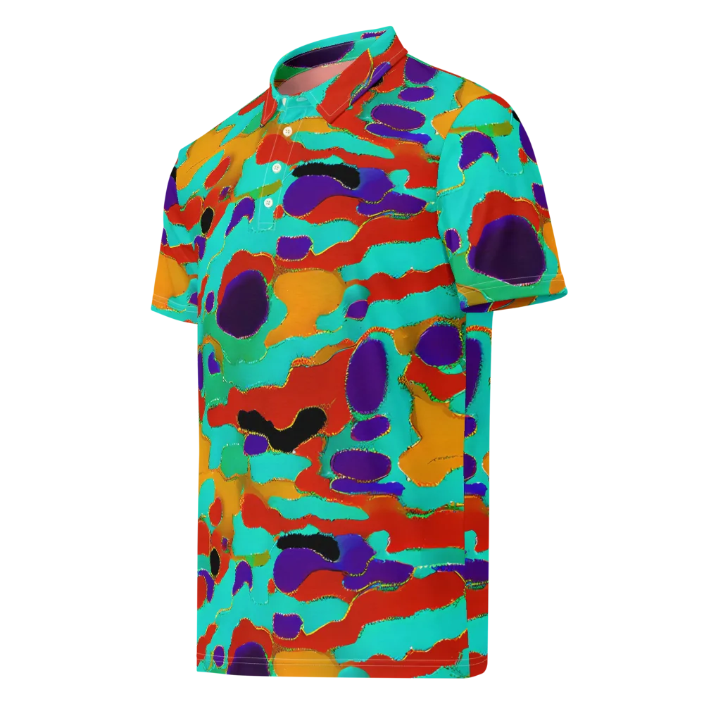 Prismatic Spill on Men's Slim Fit Polo Shirt — Left Front