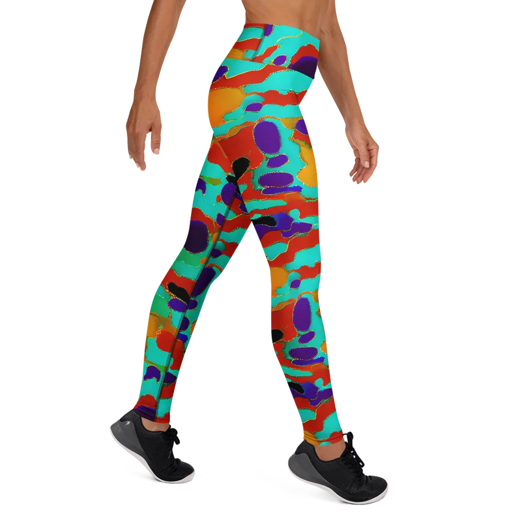 Prismatic Spill on Yoga Leggings — Right