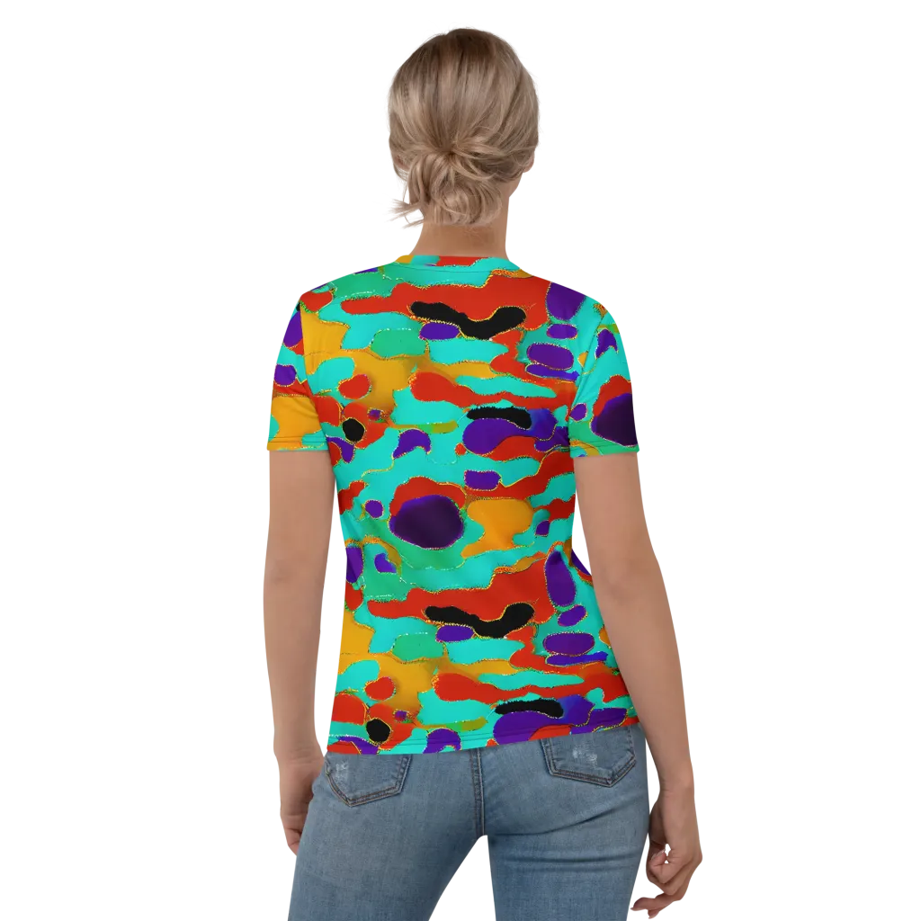 Prismatic Spill on Women's Crew Neck T-Shirt — Back