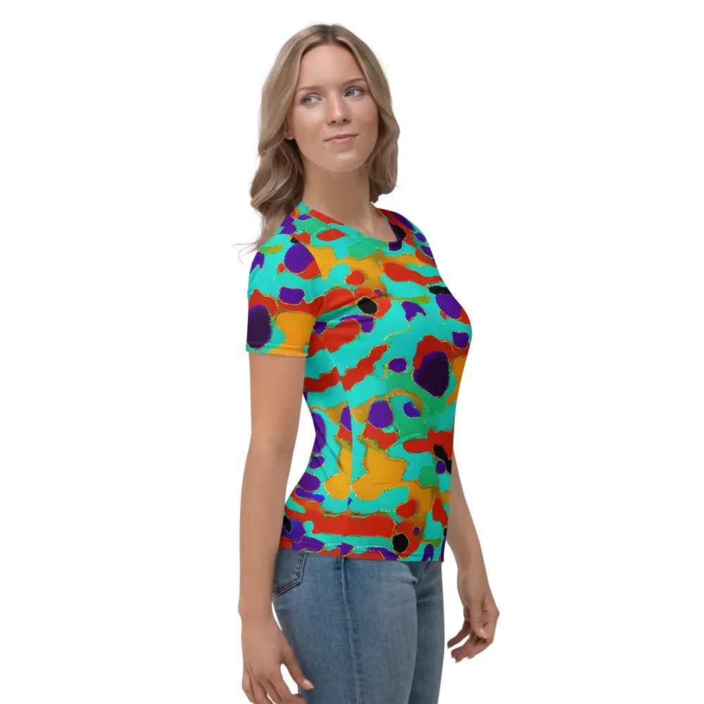 Prismatic Spill on Women's Crew Neck T-Shirt — Right