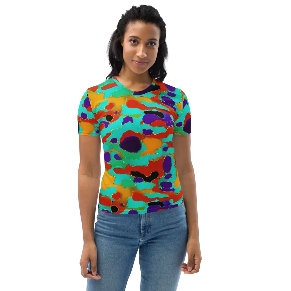 Prismatic Spill on Women's Crew Neck T-Shirt — Front
