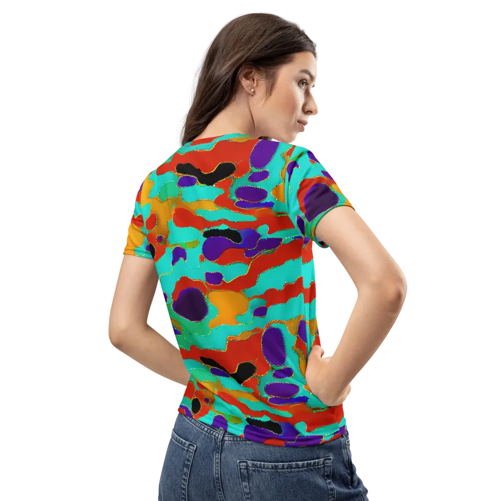 Prismatic Spill on Women's Crew Neck T-Shirt — Back