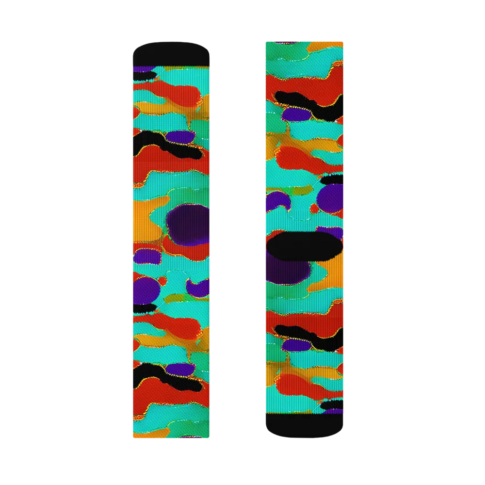 Prismatic Spill on Socks — Left Sock