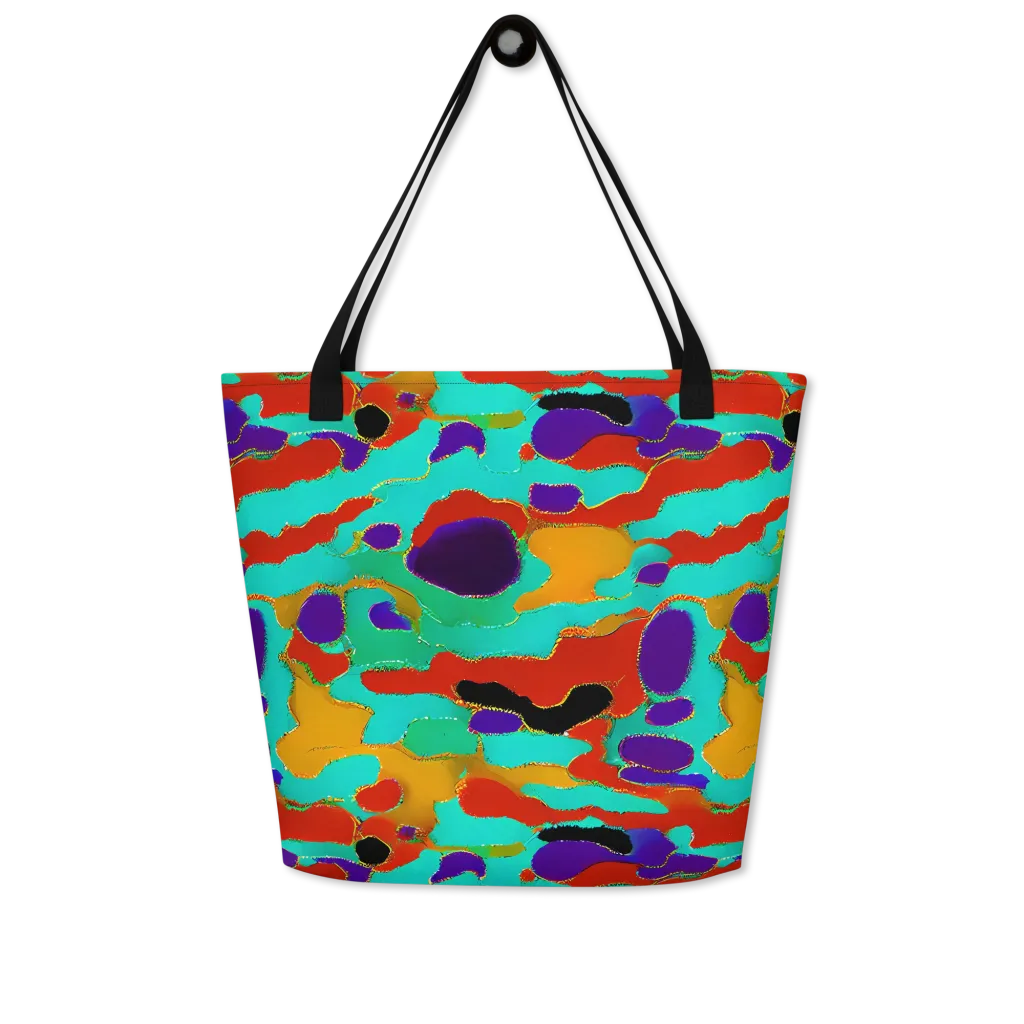 Prismatic Spill on Large Tote Bag W/ Pocket — Front