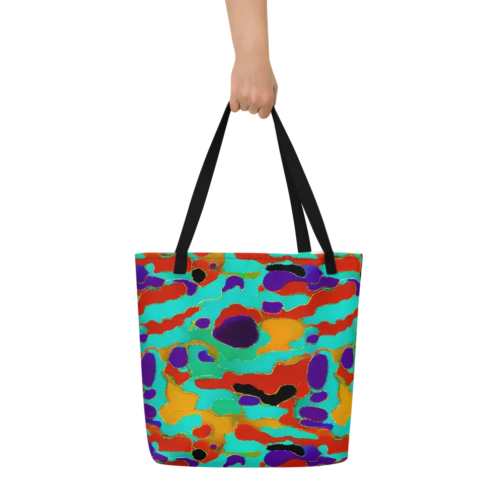 Prismatic Spill on Large Tote Bag W/ Pocket — Front