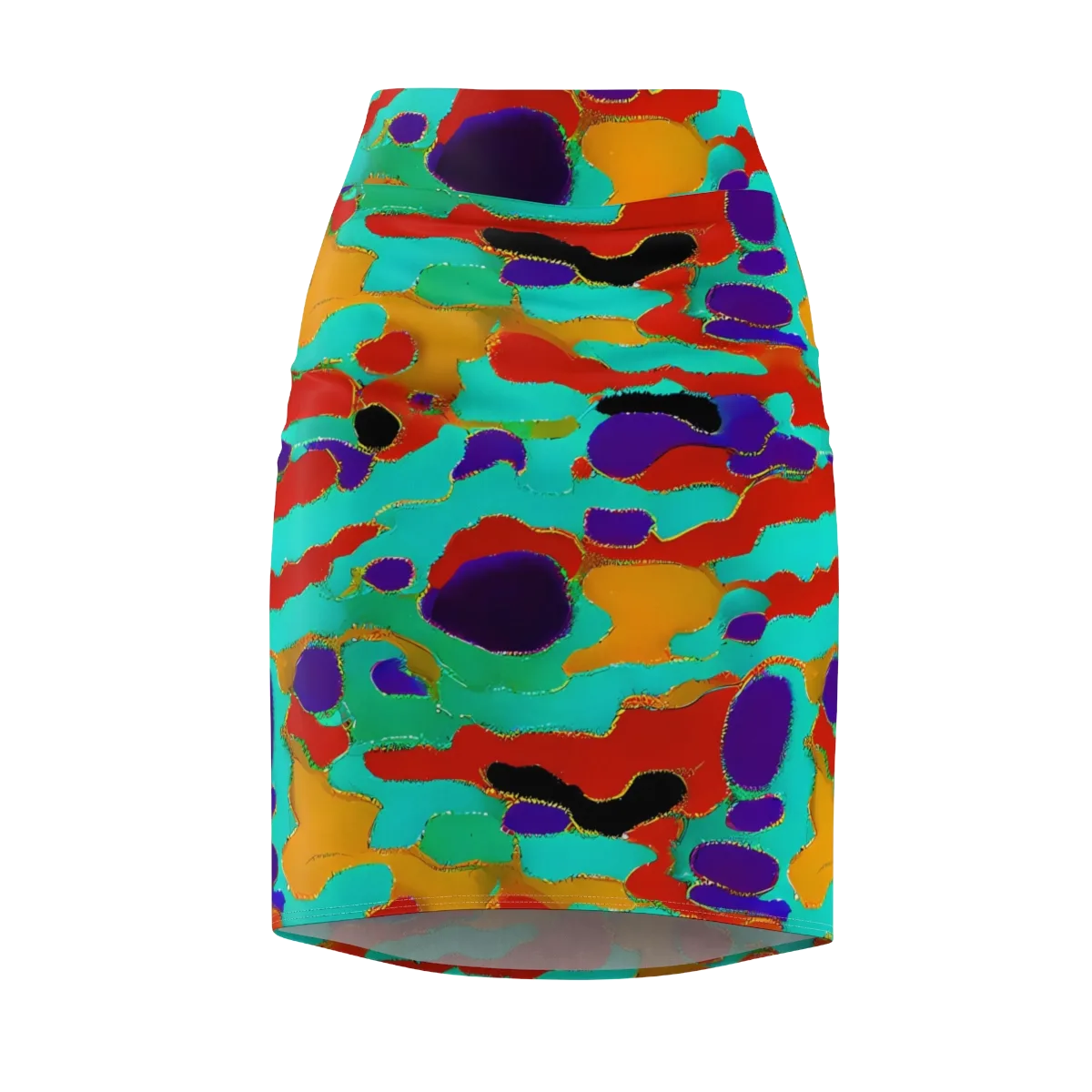 Prismatic Spill on Pencil Skirt — Front