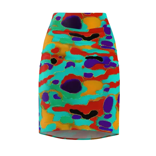 Prismatic Spill on a Pencil Skirt