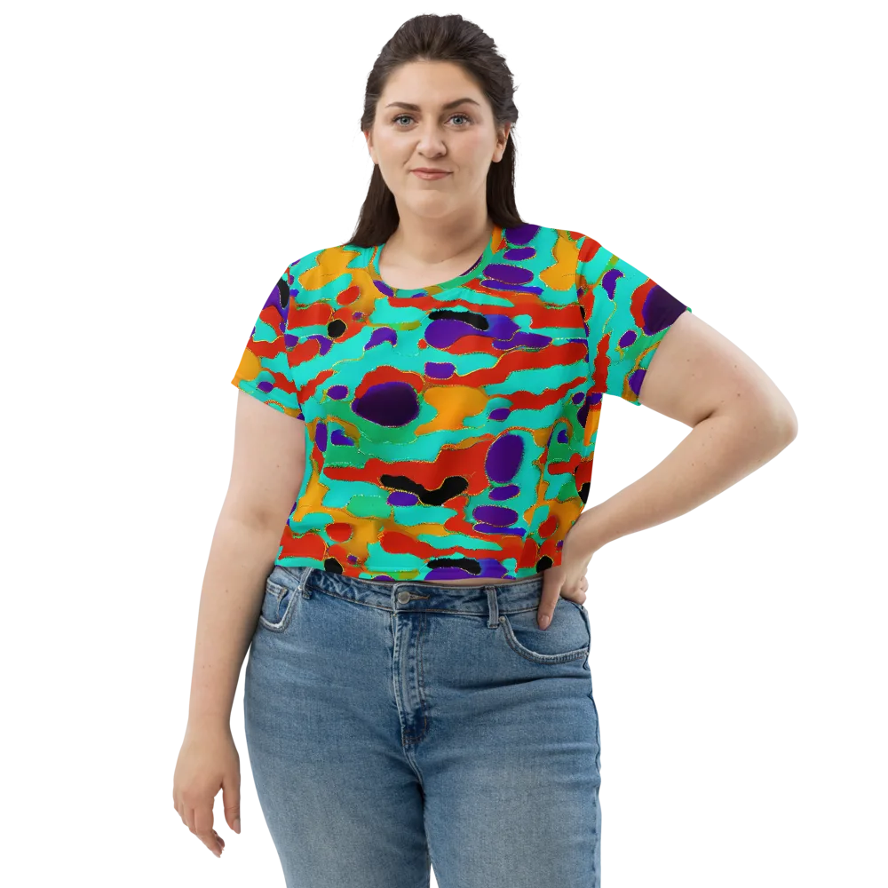 Prismatic Spill on Crop Tee — Front