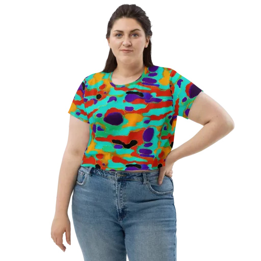 Prismatic Spill on a Crop Tee
