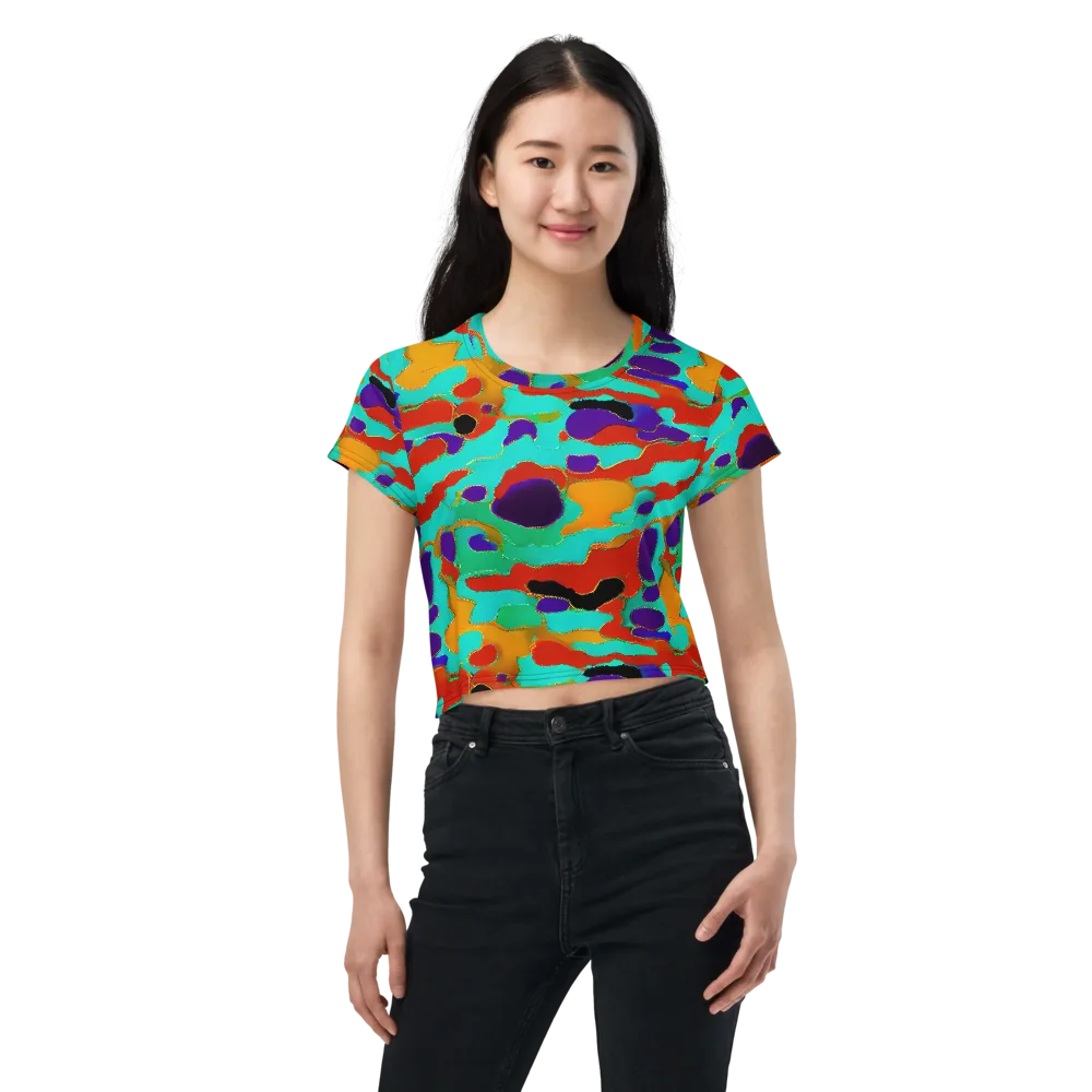 Prismatic Spill on Crop Tee — Front