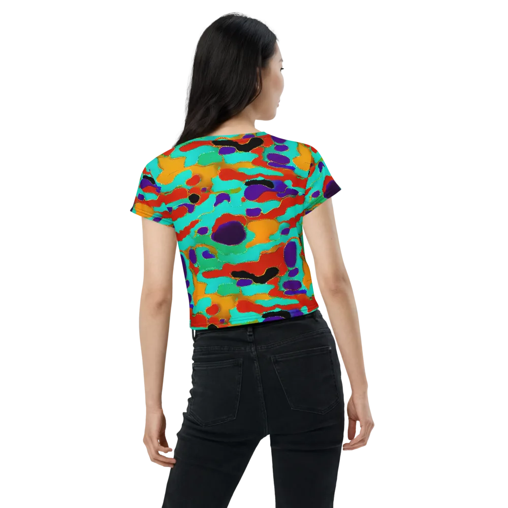 Prismatic Spill on Crop Tee — Back