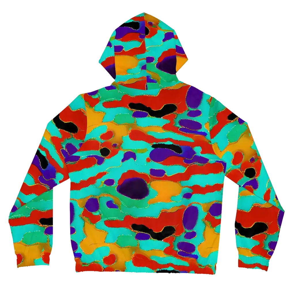 Prismatic Spill on Women's Full-Zip Hoodie — Back
