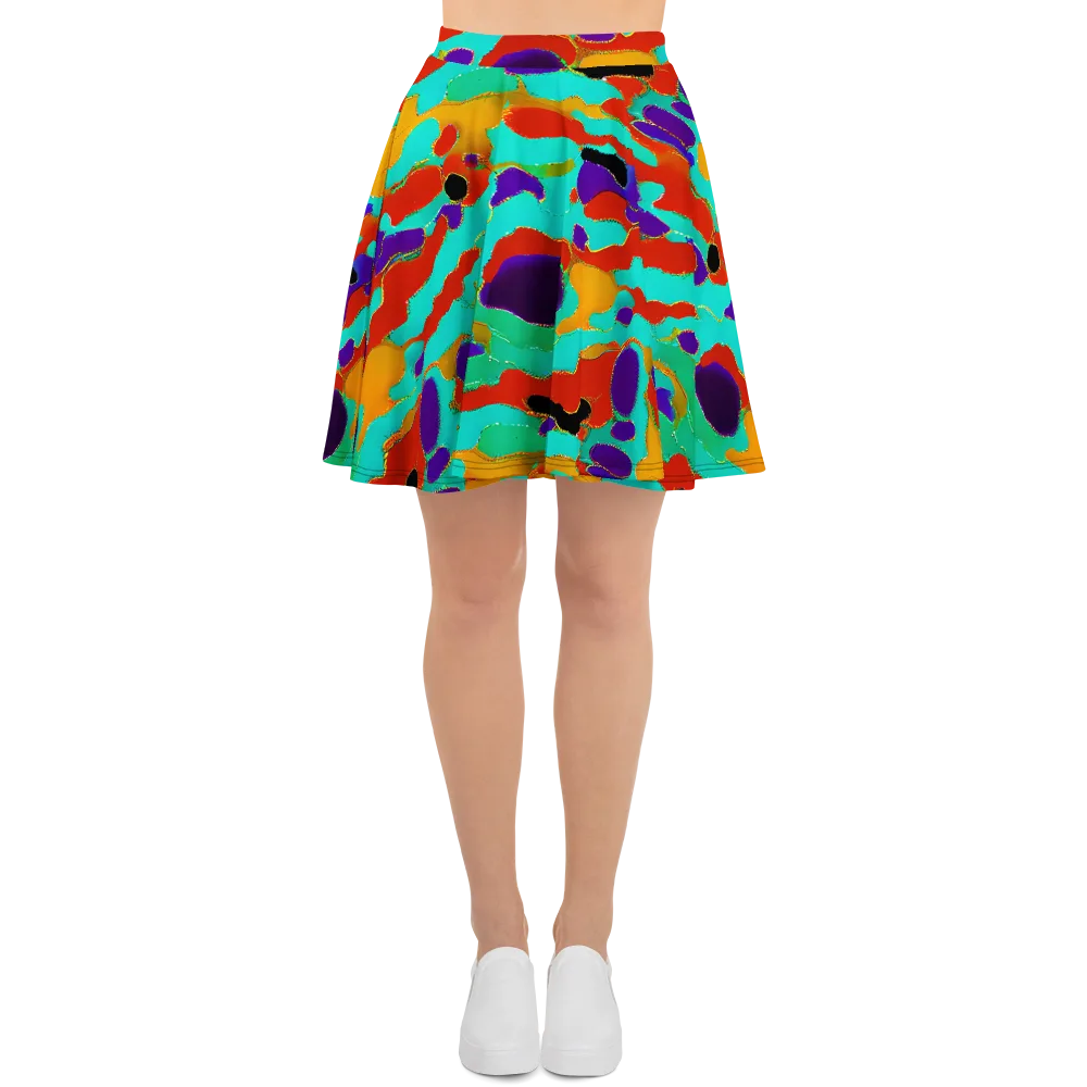 Prismatic Spill on Skater Skirt — Front