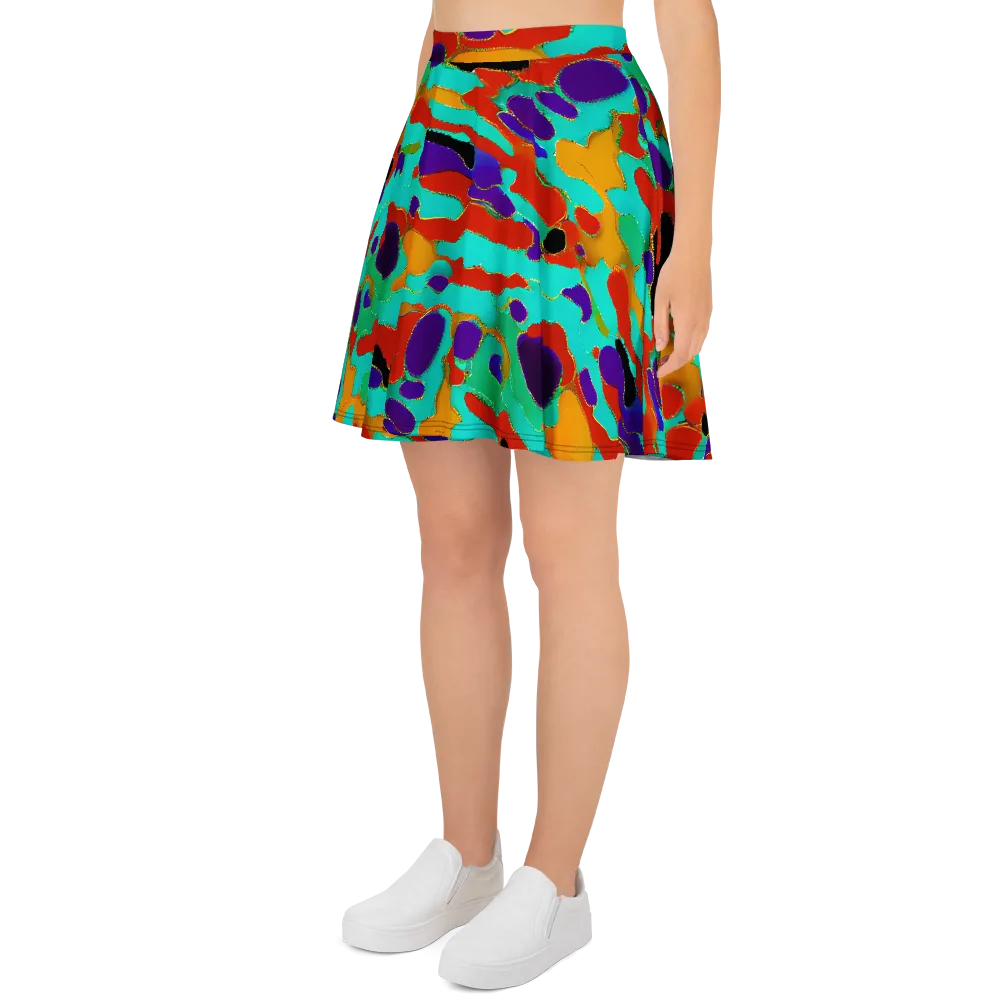 Prismatic Spill on Skater Skirt — Left