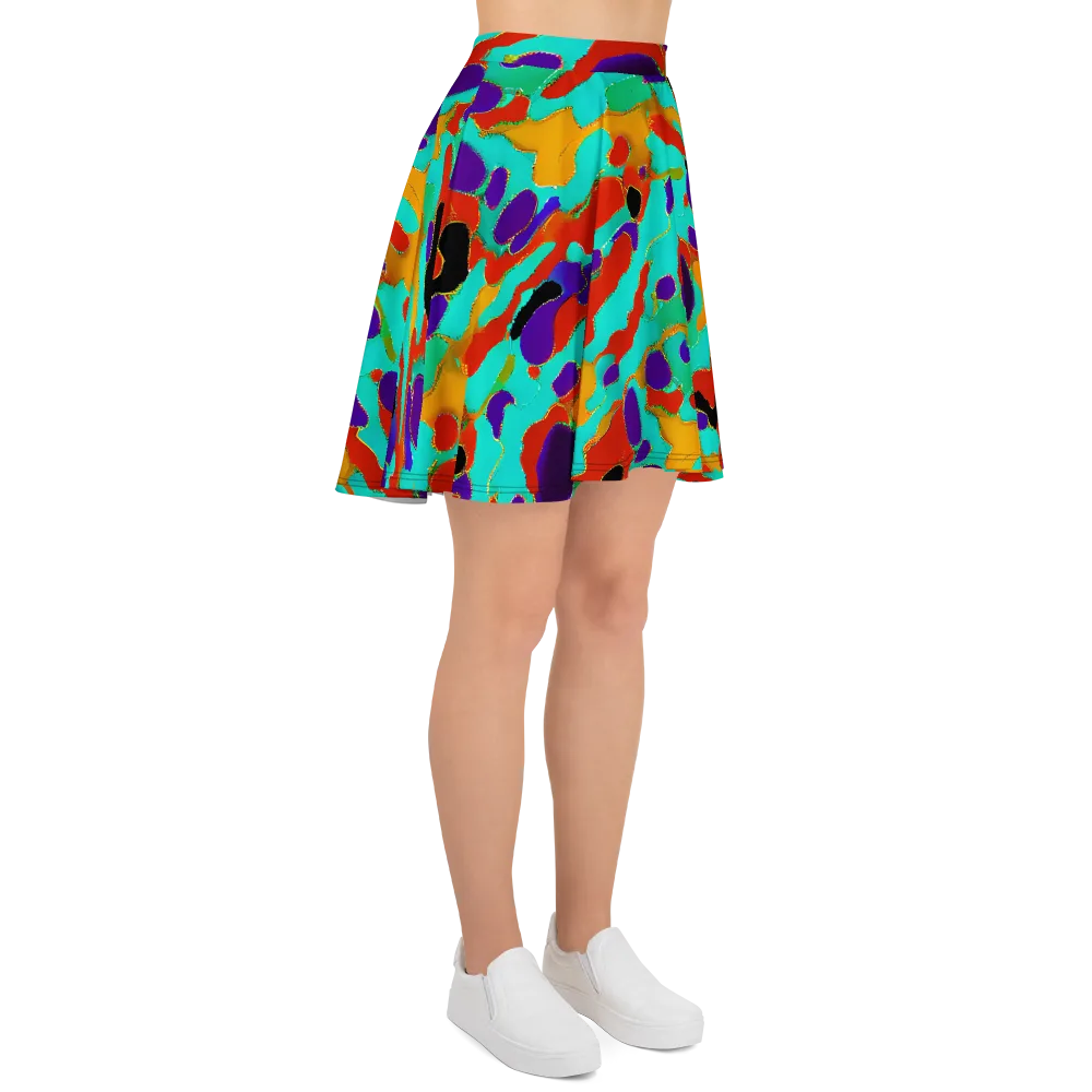 Prismatic Spill on Skater Skirt — Right