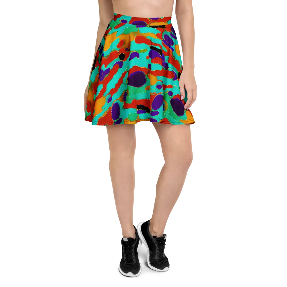 Prismatic Spill on Skater Skirt — Front