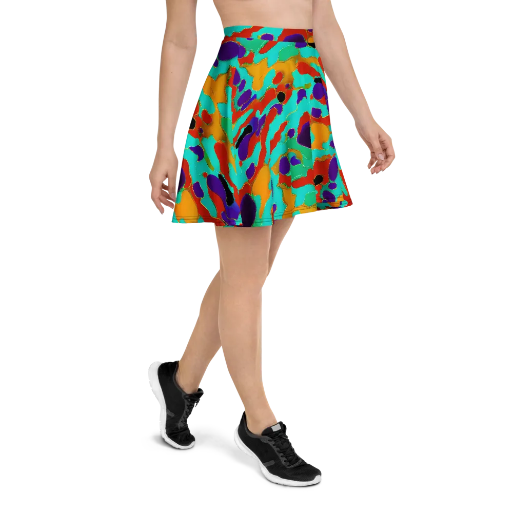Prismatic Spill on Skater Skirt — Right