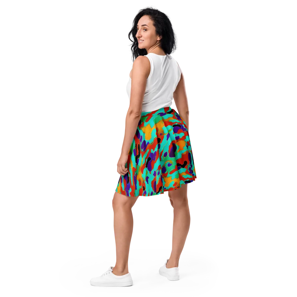 Prismatic Spill on Skater Skirt — Back