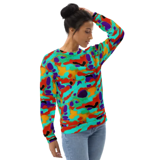 Prismatic Spill on a Sweatshirt