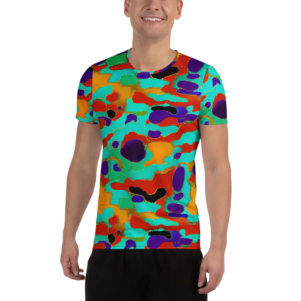 Prismatic Spill on Men's Athletic T-Shirt — Front