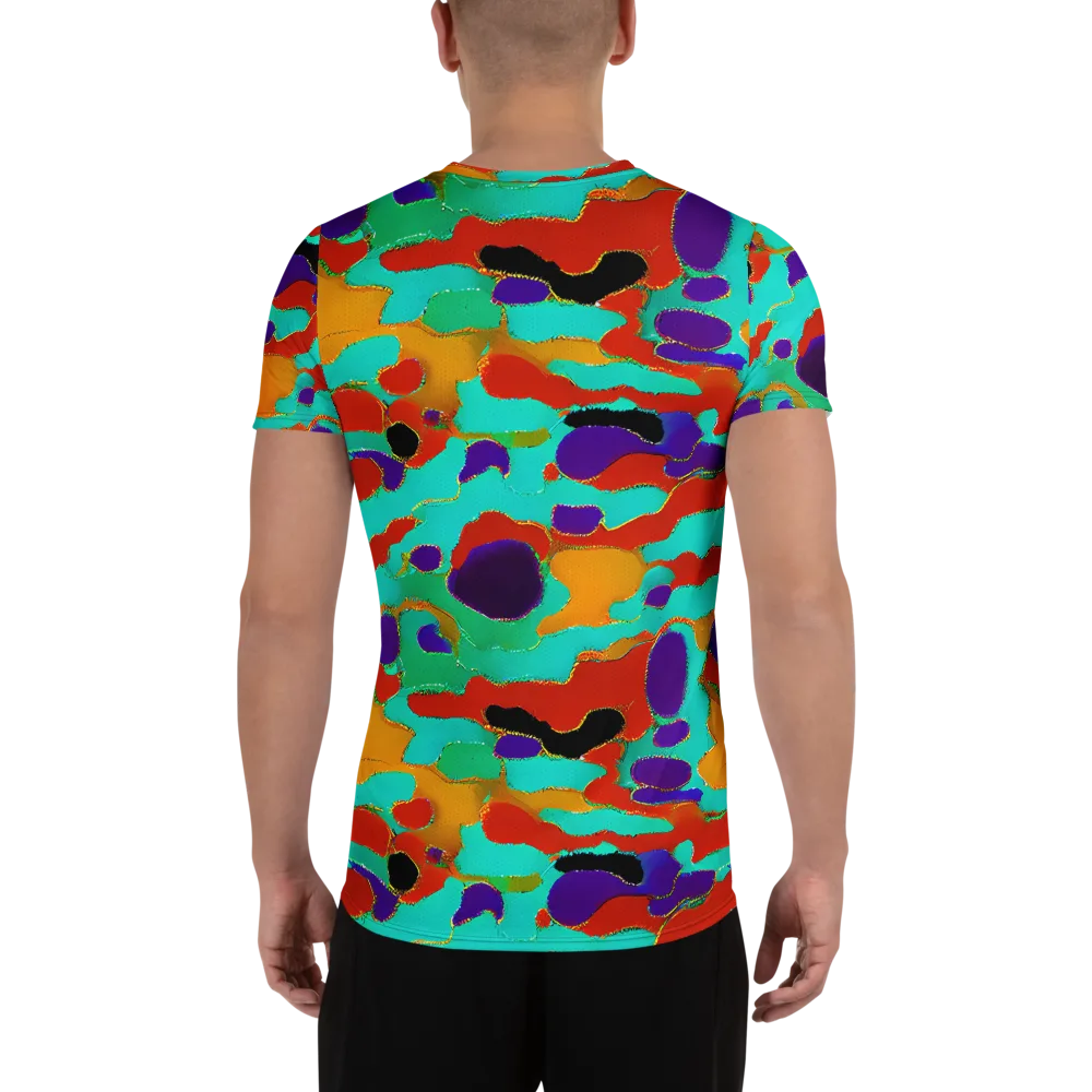 Prismatic Spill on Men's Athletic T-Shirt — Back