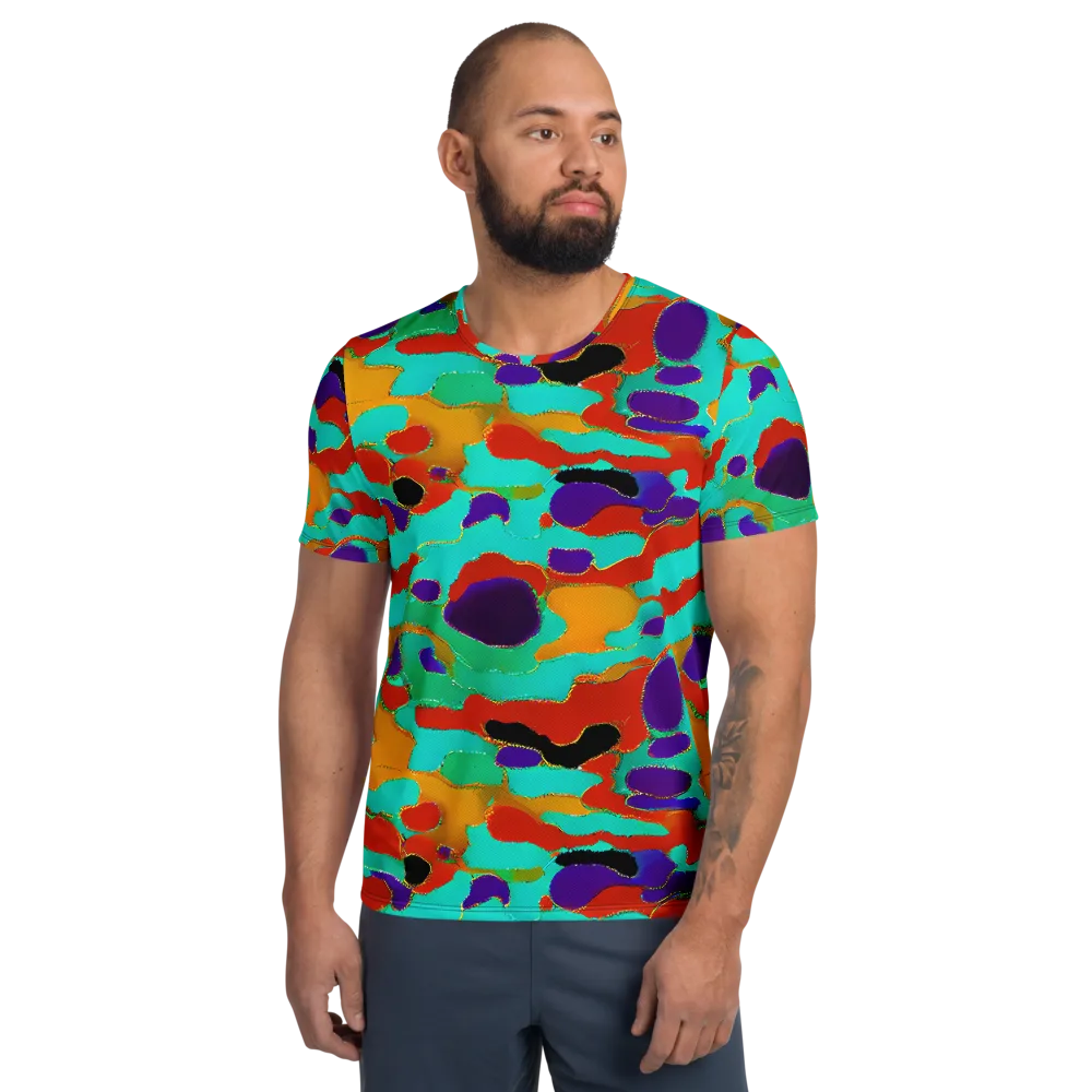 Prismatic Spill on Men's Athletic T-Shirt — Front