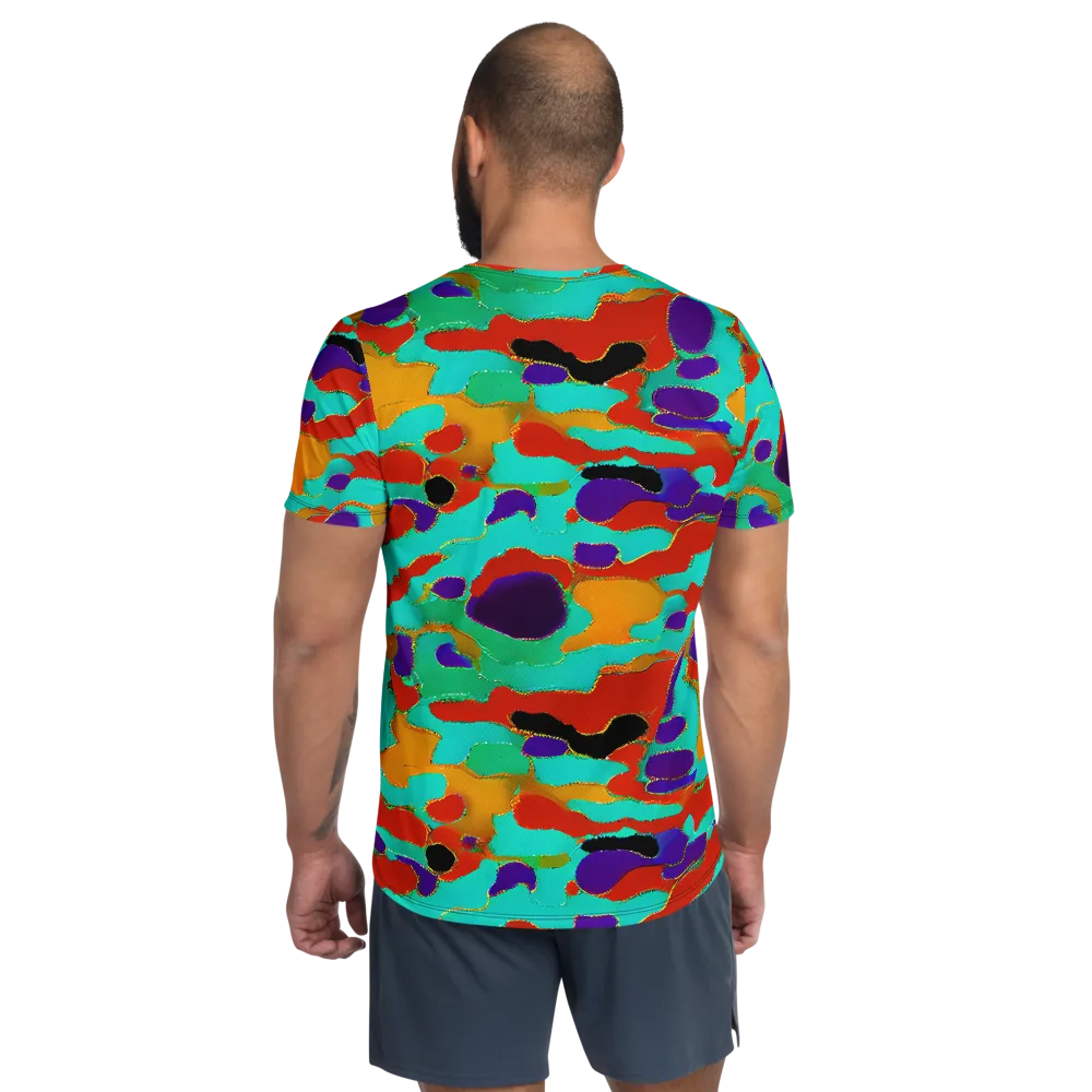 Prismatic Spill on Men's Athletic T-Shirt — Back