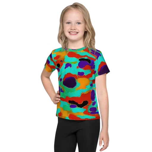 Prismatic Spill on a Kids Crew Neck T-Shirt