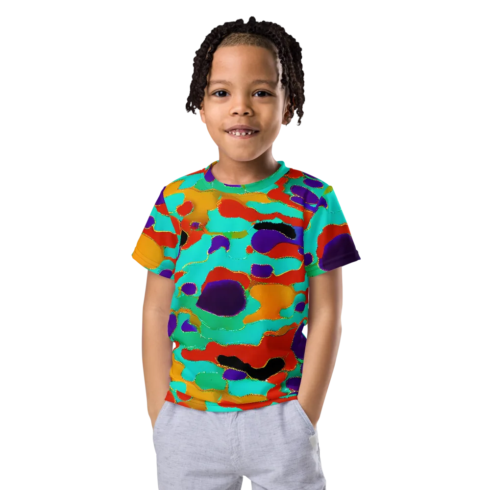 Prismatic Spill on Kids Crew Neck T-Shirt — Front
