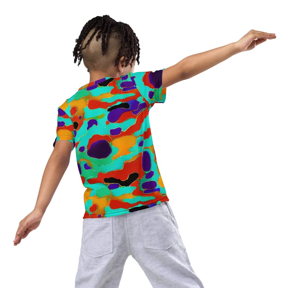 Prismatic Spill on Kids Crew Neck T-Shirt — Back
