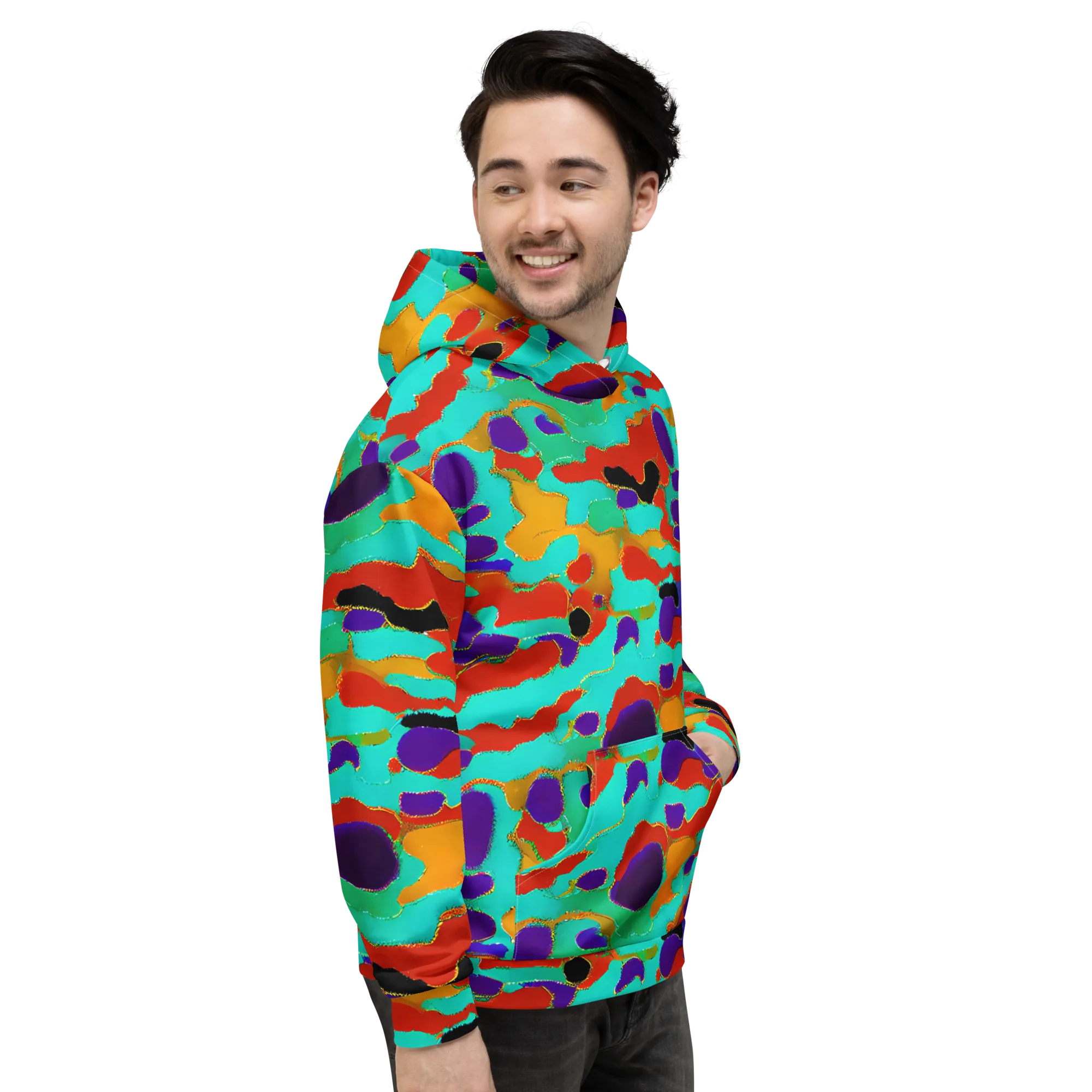 Prismatic Spill on Hoodie — Right