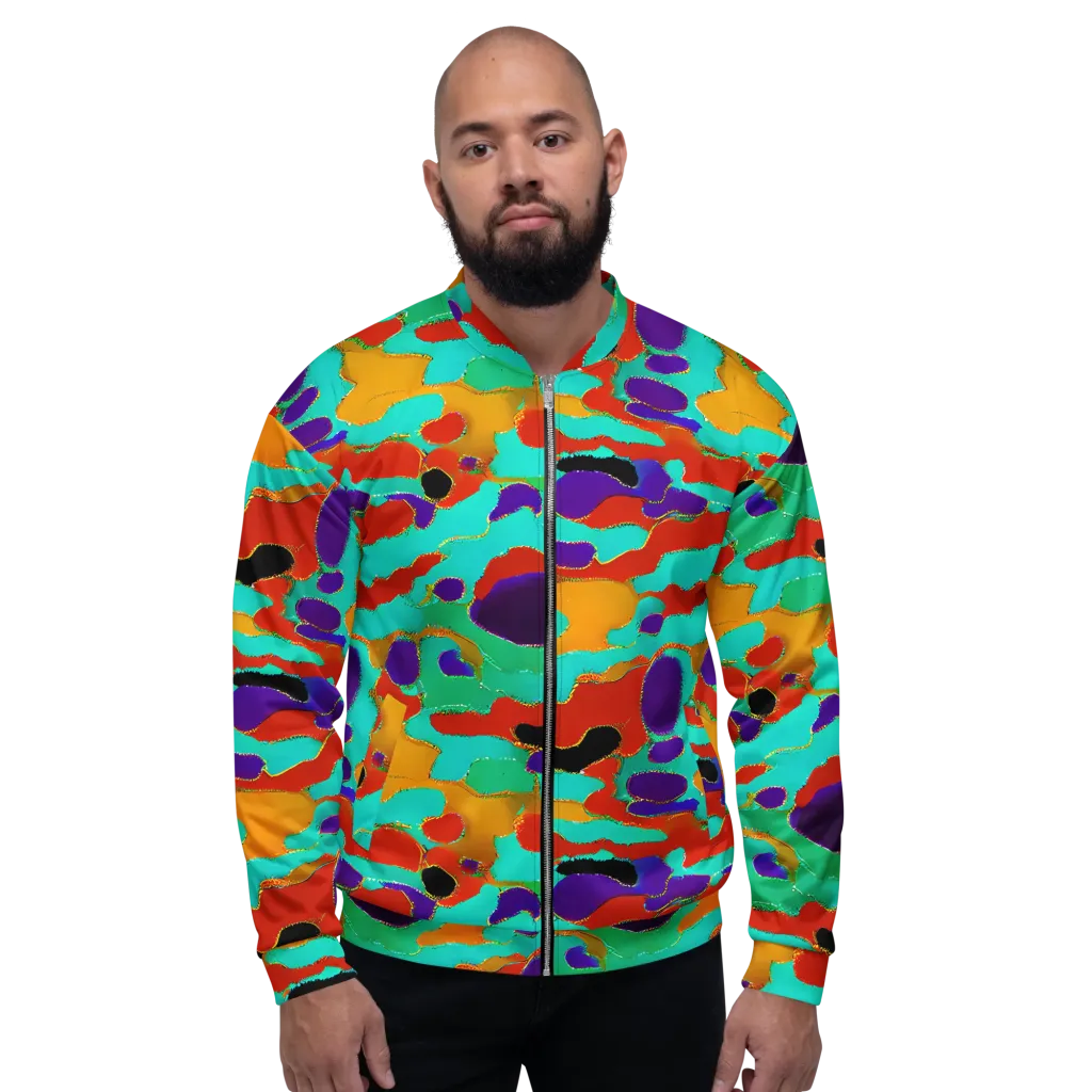 Prismatic Spill on Bomber Jacket — Front